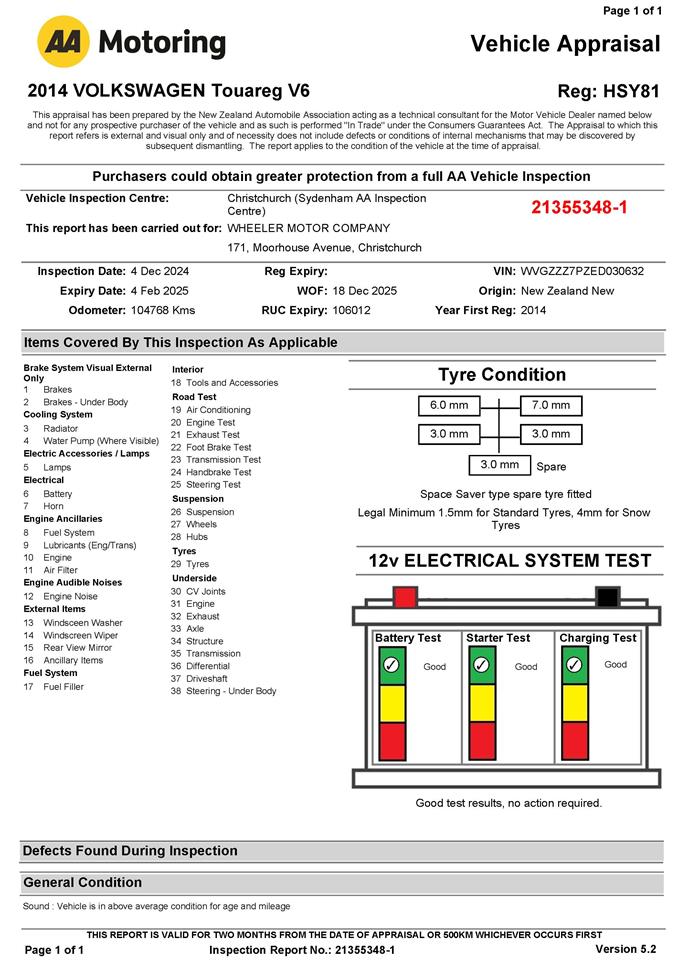 Wheeler Motor Company -#27564 2014 Volkswagen Touareg